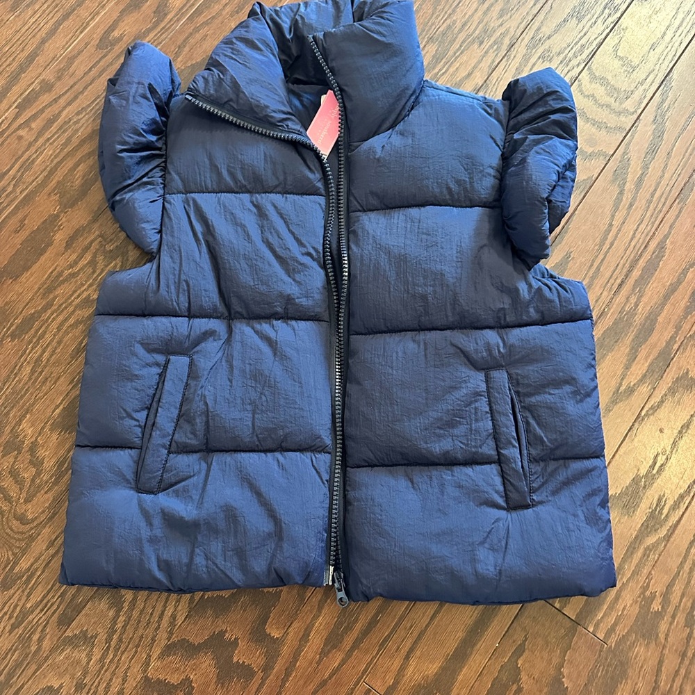 Simply Southern Blue Quilted Vest Insulated
